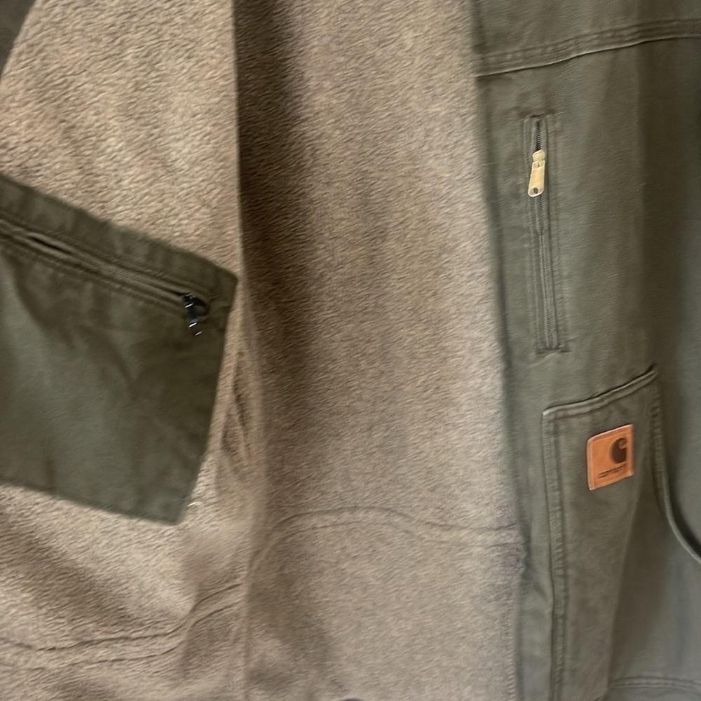 Carhartt  RN # C61 Green Coat Jacket Size 2XL Tall cotton Duck 14806 - Picture 10 of 16